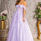 Butterfly Off Shoulder A-Line Women Formal Dress by GLS by Gloria - GL3296 - Special Occasion/Curves