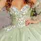 3D Flower Sweetheart Neckline Quinceanera Dress by Elizabeth K - GL3300
