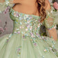 3D Flower Sweetheart Neckline Quinceanera Dress by Elizabeth K - GL3300