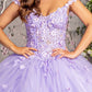 Jewel Glitter Spaghetti Strap Quinceanera Dress by GLS by Gloria - GL3302