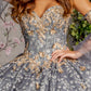 3D Butterfly Glitter Sweetheart Quinceanera Dress by GLS by Gloria - GL3318