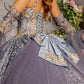 3D Butterfly Glitter Sweetheart Quinceanera Dress by GLS by Gloria - GL3318