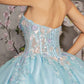 3D Flower Embroidery Strapless Quinceanera Dress by GLS by Gloria - GL3332