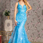 Floral Embroidery Sequin Mermaid Women Formal Dress by GLS by Gloria - GL3333 - Special Occasion/Curves