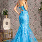 Floral Embroidery Sequin Mermaid Women Formal Dress by GLS by Gloria - GL3333 - Special Occasion/Curves
