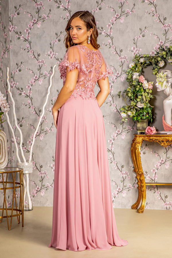 Embroidery Chiffon Sweetheart Women Formal Dress by GLS by Gloria - GL3352 - Special Occasion/Curves