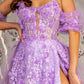 3D Flower Puff Sleeves A-Line Women Formal Dress by GLS by Gloria - GL3358 - Special Occasion/Curves