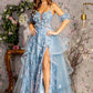 3D Flower Puff Sleeves A-Line Women Formal Dress by GLS by Gloria - GL3358 - Special Occasion/Curves