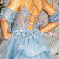 3D Flower Puff Sleeves A-Line Women Formal Dress by GLS by Gloria - GL3358 - Special Occasion/Curves