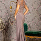 Embroidery V-Neck Mermaid Women Formal Dress by GLS by Gloria - GL3361 - Special Occasion/Curves