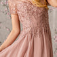 Embroidery Boat Neckline A-Line Women Formal Dress by GLS by Gloria - GL3362 - Special Occasion/Curves