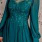 Floral Embroidery Long Sleeve A-Line Women Formal Dress by GLS by Gloria - GL3363 - Special Occasion/Curves