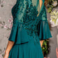 Sequin Chiffon 3/4 Sleeve A-Line Women Formal Dress by GLS by Gloria - GL3434 - Special Occasion/Curves