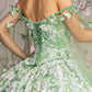 Jewel 3D Butterfly Off The Shoulder Quinceanera Dress by GLS by Gloria - GL3451
