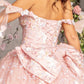 Sequin Off Shoulder Sweetheart Neck Quinceanera Dress by GLS by Gloria - GL3465