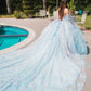 3D Flower Off Shoulder Glitter Quinceanera Dress by GLS by Gloria - GL3468
