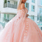3D Flower Off Shoulder Glitter Quinceanera Dress by GLS by Gloria - GL3468