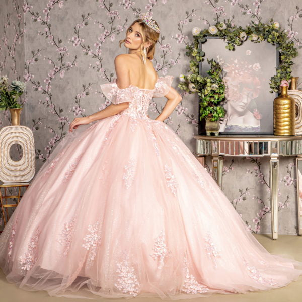 Sequin Off-Shoulder Sweetheart Quinceanera Dress by GLS by Gloria - GL3475