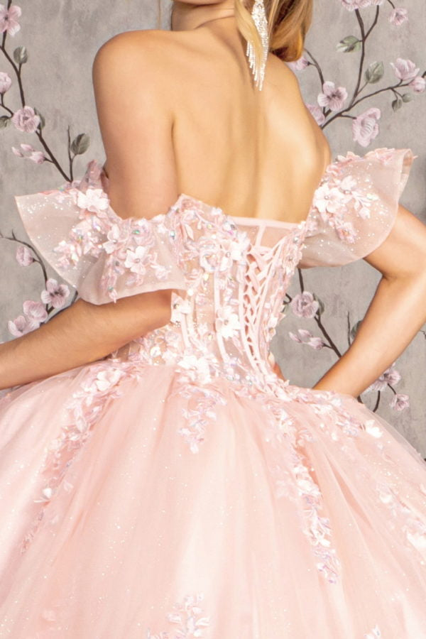 Sequin Off-Shoulder Sweetheart Quinceanera Dress by GLS by Gloria - GL3475