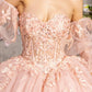 Glitter Embroidery Sweetheart Quinceanera Dress by GLS by Gloria - GL3476