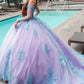 3D Floral Applique Sweetheart Neckline Quinceanera Dress by GLS by Gloria - GL3503