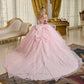 3D Butterfly Off Shoulder Tulle Quinceanera Dress by Elizabeth K - GL3651