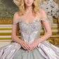 Embroidery V-Neckline Straps Quinceanera Dress by Elizabeth K - GL3652
