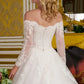 Embroidery Long Sleeve A-Line Wedding Gown GLS by Gloria - GL3653