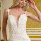 Illusion V-Neckline Spaghetti Strap Wedding Gown GLS by Gloria - GL3658