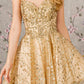 Elizabeth K - GS3187 - Butterfly Applique Sweetheart Neckline Cocktail Dress - Short