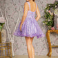 Elizabeth K - GS3187 - Butterfly Applique Sweetheart Neckline Cocktail Dress - Short