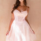 Elizabeth K - GS3507 - Embellished Sequin Sweetheart Neckline Cocktail Dress - Short