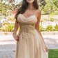Elizabeth K - GS3507 - Embellished Sequin Sweetheart Neckline Cocktail Dress - Short