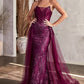Glitter Strapless Sweetheart Neckline Gown By Ladivine J858 - Women Evening Formal Gown - Special Occasion