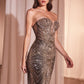 Embellished Strapless Mermaid Gown by Cinderella Divine J871 - Special Occasion