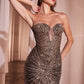 Embellished Strapless Mermaid Gown by Cinderella Divine J871 - Special Occasion