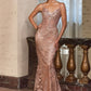Sheer Corset Sweetheart Neckline Gown By Ladivine J889 - Women Evening Formal Gown - Special Occasion