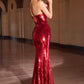 Illusion Neckline Mermaid Gown By Ladivine J894 - Women Evening Formal Gown - Special Occasion