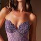 Embellishment Strapless Sheath Gown By Ladivine J903 - Women Evening Formal Gown - Special Occasion