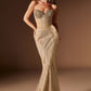 Embellishment Strapless Sheath Gown By Ladivine J903 - Women Evening Formal Gown - Special Occasion
