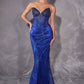 Embellishment Strapless Sheath Gown By Ladivine J903 - Women Evening Formal Gown - Special Occasion