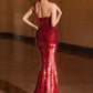 Fully Sequin Strapless Neckline Gown By Ladivine J905 - Women Evening Formal Gown - Special Occasion