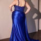 Embellished Sweetheart Neckline Leg Slit Gown By Ladivine KV1125C - Women Evening Formal Gown - Curves