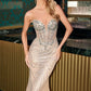 Deep Sweetheart Neckline Gown By Ladivine KV1129 - Women Evening Formal Gown - Special Occasion
