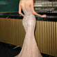 Deep Sweetheart Neckline Gown By Ladivine KV1129 - Women Evening Formal Gown - Special Occasion
