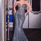 Deep Sweetheart Neckline Gown By Ladivine KV1129 - Women Evening Formal Gown - Special Occasion