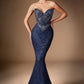 Deep Sweetheart Neckline Gown By Ladivine KV1129 - Women Evening Formal Gown - Special Occasion