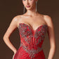 Deep Sweetheart Neckline Gown By Ladivine KV1129 - Women Evening Formal Gown - Special Occasion