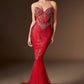 Deep Sweetheart Neckline Gown By Ladivine KV1129 - Women Evening Formal Gown - Special Occasion