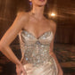 Strapless Sweetheart Neckline Gown By Ladivine KV1131 - Women Evening Formal Gown - Special Occasion